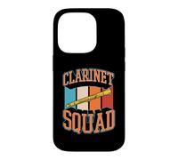 Clarinet Squad Motif Rayures Style années 70 Coque pour iPhone 14 Pro