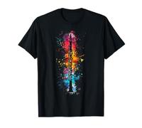 Clarinette artistique colorée Pop Art peinte T-Shirt