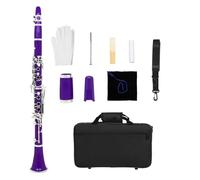 Clarinette B à 17 touches en plastique avec kit plaqué avec étui de clarinette, instruments de musique pour débutants, majeur B