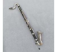 Clarinette Basse À Clé Plaquée Argent Instrument En Bakélite Avec Boîte Beau Ton