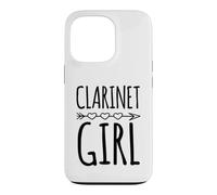 Clarinette Fille avec Motif de flèche en Forme de cœur de Style bohème Coque pour iPhone 13 Pro