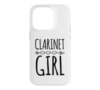 Clarinette Fille avec Motif de flèche en Forme de cœur de Style bohème Coque pour iPhone 14 Pro