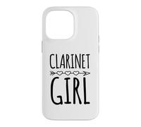 Clarinette Fille avec Motif de flèche en Forme de cœur de Style bohème Coque pour iPhone 14 Pro Max
