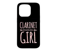 Clarinette Fille avec Motif de flèche en Forme de cœur de Style bohème Coque pour iPhone 15 Pro