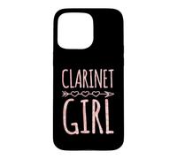 Clarinette Fille avec Motif de flèche en Forme de cœur de Style bohème Coque pour iPhone 15 Pro Max