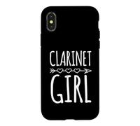 Clarinette Fille avec Motif de flèche en Forme de cœur de Style bohème Coque pour iPhone X/XS