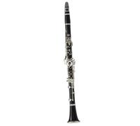 Clarinette Instruments De Musique Clarinette À Ton A 17 Touches Bois D'ébène Matériau Plaqué Argent Corps Instrument De Musique Avec Étui(Ebony Wood)