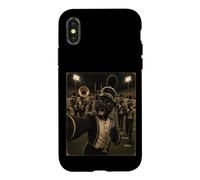 Clarinette Panther Drôle Vintage Selfie Demi-Temps Pep Rally Coque pour iPhone X/XS