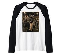 Clarinette Panther Drôle Vintage Selfie Demi-Temps Pep Rally Manche Raglan