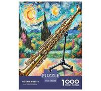 Clarinette Puzzle 1000 Pièces Cadeau Unique Jeu Éduchatif Challenge Toy À De Qualité Supérieure Peinture Art pour Adultes Enfants 38x26cm/1000pcs