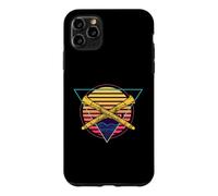 Clarinette rétro Futuriste Synthwave Vaporwave City Coque pour iPhone 11 Pro Max
