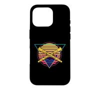 Clarinette rétro Futuriste Synthwave Vaporwave City Coque pour iPhone 16 Pro