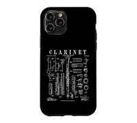 Clarinette Vintage Brevet Clarinettiste Dessin Imprimer Coque pour iPhone 11 Pro