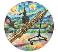 Clarinettete 1000 Pièce Jigsaw Puzzles Jeux Éduchatifs Soulageur De Stress Jigsaw Circulaire Belle DécoRation Puzzle pour Adultes Et Enfants 1000pcs (67.5x67.5cm)