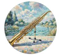 Clarinettete Circulaire Puzzle Convient pour Adultes Et Enfants 1000 Pièces, Fun Défiant Décoration Maison Unique (67.5x67.5cm)