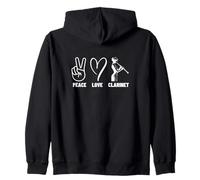 Clarinettiste Peace Love Clarinette Fière Femme Clarinette Sweat à Capuche