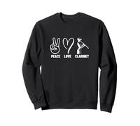 Clarinettiste Peace Love Clarinette Fière Femme Clarinette Sweatshirt