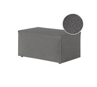 CLARISSE - Pouf en tissu bouclette - Gris