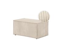 CLARISSE - Pouf en velours côtelé - Beige