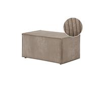 CLARISSE - Pouf en velours côtelé - Taupe