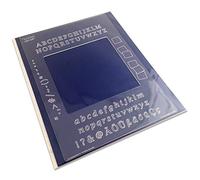 Claritystamp - Gabarit tracage du parchemin alphabet et chiffres Groovi - 21 x 29.7 cm