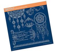 Claritystamp Tina's Henna Dreamcatcher Plaque de gaufrage en parchemin Groovi Format A4