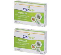 CLARIVER - Pastilles Hydrate et protège la gorge Soulage douleur Goût orange menthe 20 pastilles Pastille(S) 2x20 pc(s)
