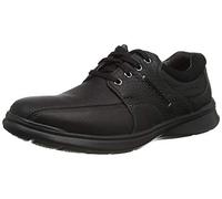 Clarks 261197257 Homme Plat Oxford, Lea huileuse Noire, 44 EU