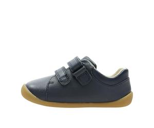 Clarks 261422867 Fille Sneakers Basses, Bleu (Navy Leather Navy Leather), 20 EU