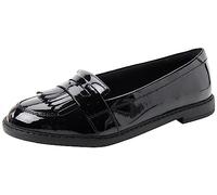 Clarks Scala Bright Y Mocassins (Loafers), Black Pat, 37.5 EU