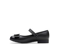 Clarks 261428496 Fille Ballerines, Noir (Black Leather Black Leather), 28 EU