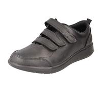Clarks 261429046 garçon Sneakers Basses, Noir (Black Leather Black Leather), 29 EU