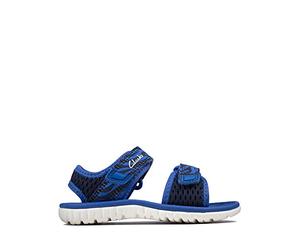 Clarks 261493667 garçon Sandales Bout fermé, Bleu (Navy Combi Navy Combi), 20.5 EU