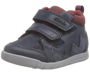 Clarks 261521887 garçon Basket, Cuir Bleu Marine, 21 EU