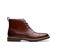 Clarks Aldwin Cap Mens Mid Tan Lea, 8