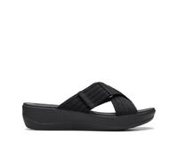 Clarks Mixte Arla Wave Sandal, Black, 39.5 EU