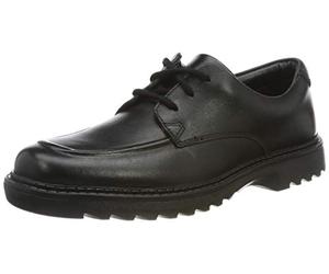 Clarks Asher Grove, Derbys garçon, Noir (Black Leather Black Leather), 37 EU