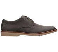 Clarks Derbys Atticus Lace pour Homme, Nubuck Gris foncé, 39.5 EU