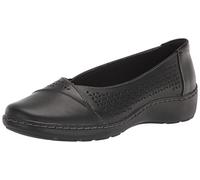 Clarks Ballerines Plates Cora Iris pour Femme, Cuir Noir, 39 EU
