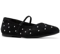 Clarks Ballerines plates Livia Stud pour femme, Daim noir, 38 EU