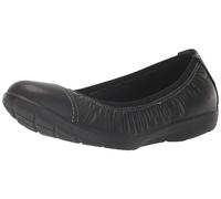 Clarks Ballerines Plates Meadow Opal pour Femme, Cuir Noir, 43 EU