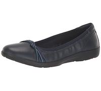 Clarks Ballerines Plates Meadow Rae pour Femme, Cuir Bleu Marine, 40.5 EU