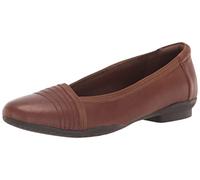 Clarks Ballerines Sara Erin pour Femme, Marron Clair/Cuir, 40.5 EU