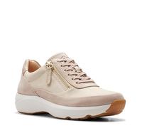 Clarks Baskets à fermeture éclair Tivoli pour femme, Sable Combi., 44 EU