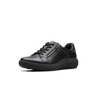 Clarks Baskets Caroline Janna pour Femme, Cuir Noir, 41 EU