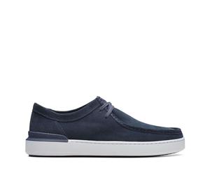 Clarks Baskets Courtlite Seam, daim, bleues, pour homme