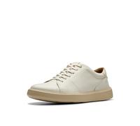 Clarks Baskets en Dentelle Brodin pour Homme, Cuir Blanc, 39 EU