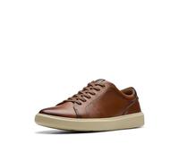 Clarks Baskets en Dentelle Brodin pour Homme, Marron foncé Lea., 44.5 EU