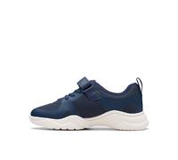 Clarks Baskets Feather ATH K pour garçon, Bleu Marine, 8 UK