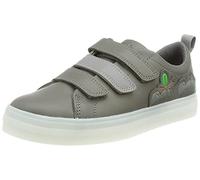 Clarks Baskets Flare Bug K pour garçon, Cuir Gris foncé., 33 EU